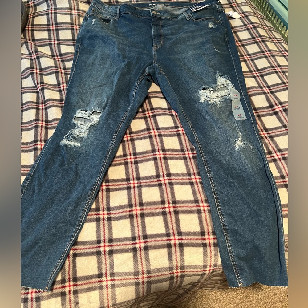 Rockstar extra high rise ripped jeans